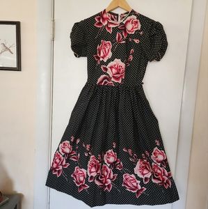 Vintage 1950s Rose Dress